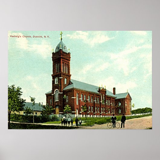 Dunkirk New York St. Hedwigs 1909 Poster (Voorkant)