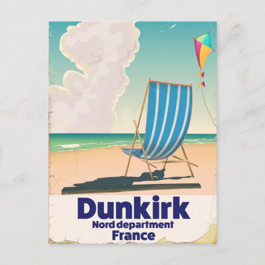 Dunkirk Strand reisposter Briefkaart (Voorkant)