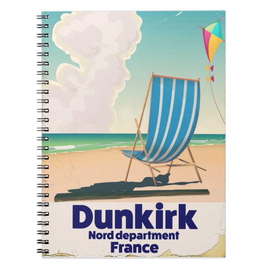 Dunkirk Strand reisposter Notitieboek (Voorkant)