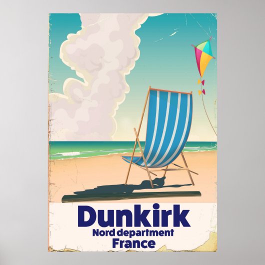 Dunkirk Strand reisposter Poster (Voorkant)