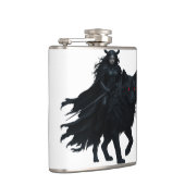 Dunkle Kriegerin auf Schattenwolf – Mystisches Fan Heupfles (Rechts)