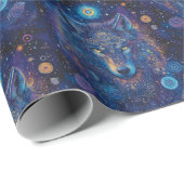 Dunkler Wolf mit verzauberndem Blick Cadeaupapier (Rol Hoek)