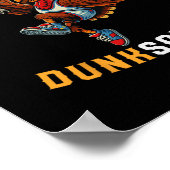Dunksgiving Turkey Sketll Player Funny Thanksgivin Poster (Hoek)