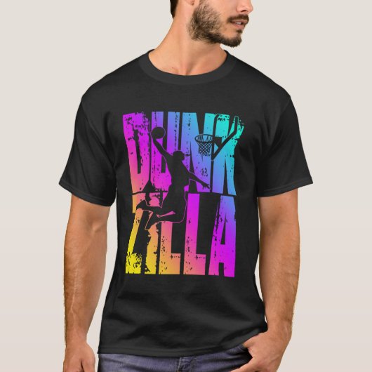 Dunkzilla Basketball Player Basketballer Sports Du T-shirt (Voorkant)