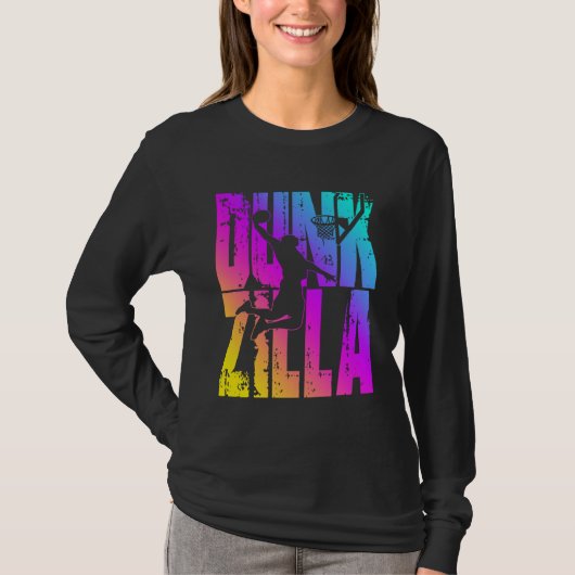 Dunkzilla Basketball Player Basketballer Sports Du T-shirt (Voorkant)