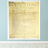 Dunlap Broadside Declaration of Independence 1774 Canvas Afdruk (Insitu (Houten vloer))