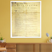 Dunlap Broadside Declaration of Independence 1774 Canvas Afdruk (Insitu (Woonkamer))