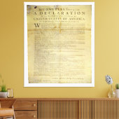 Dunlap Broadside Declaration of Independence 1774 Canvas Afdruk (Insitu (Woonkamer))