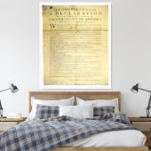 Dunlap Broadside Declaration of Independence 1774 Canvas Afdruk (Insitu (Slaapkamer))