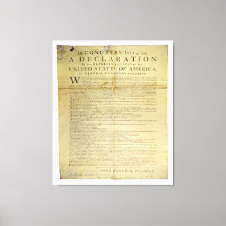 Dunlap Broadside Declaration of Independence 1774 Canvas Afdruk