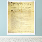 Dunlap Broadside Declaration of Independence 1774 Canvas Afdruk (Insitu (Houten vloer))