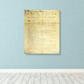Dunlap Broadside Declaration of Independence 1774 Canvas Afdruk (Insitu (Houten vloer))