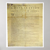 Dunlap Broadside Declaration of Independence 1774 Poster (Voorkant)