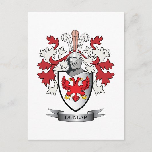 Dunlap Family Crest Coat of Arms Briefkaart (Voorkant)