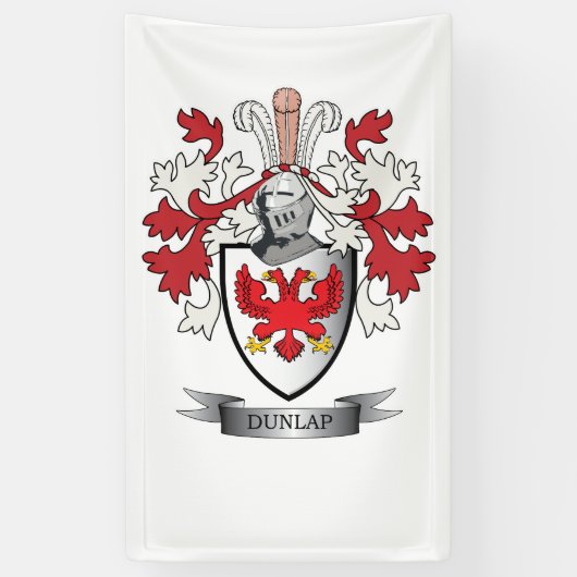 Dunlap Family Crest Coat of Arms Spandoek (Verticaal)