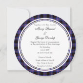 Dunlap Scottish Wedding Round Invitation Kaart (Voorkant)