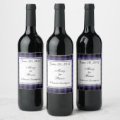 Dunlap Scottish Wedding Wine Label Wijn Etiket (Flessen)