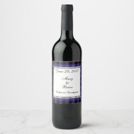 Dunlap Scottish Wedding Wine Label Wijn Etiket