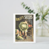 Dunlap's Vegetable Seed Advertentie Briefkaart (Staand voorkant)