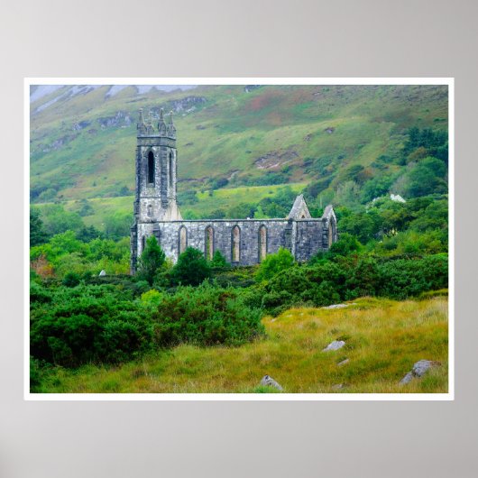 Dunlewey Church in the Irish Countryside Poster (Voorkant)