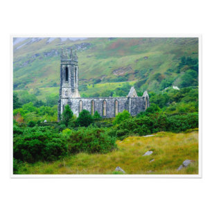 Dunlewey Kerk Muurkunst Donegal Ierland Landschap Foto Afdruk