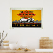 Dunlop-Accessoires en soennieten voor de Motorist Poster (Keuken)
