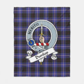 Dunlop Clan Badge Tartan Pset Fleece Deken (Voorkant)