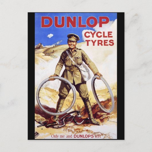 Dunlop-cyclusbanden Briefkaart (Voorkant)