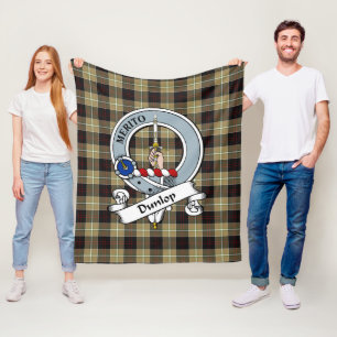 Dunlop Hunting Clan Badge Schotse Plaid Tartan Fleece Deken