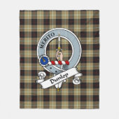 Dunlop Hunting Clan Badge Tartan Pset Fleece Deken (Voorkant)