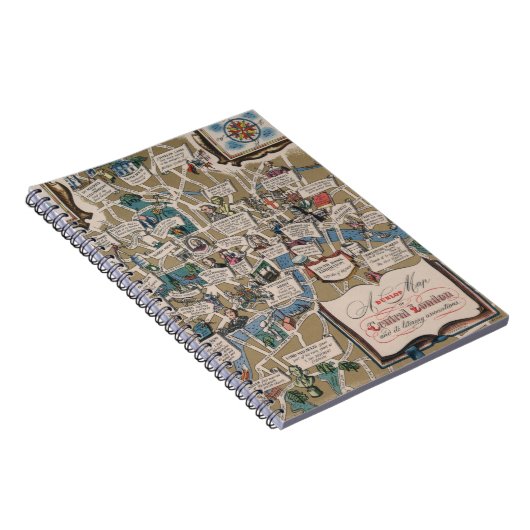 Dunlop map - Literary Landmarks of Central London Notitieboek (Rechterzijde)