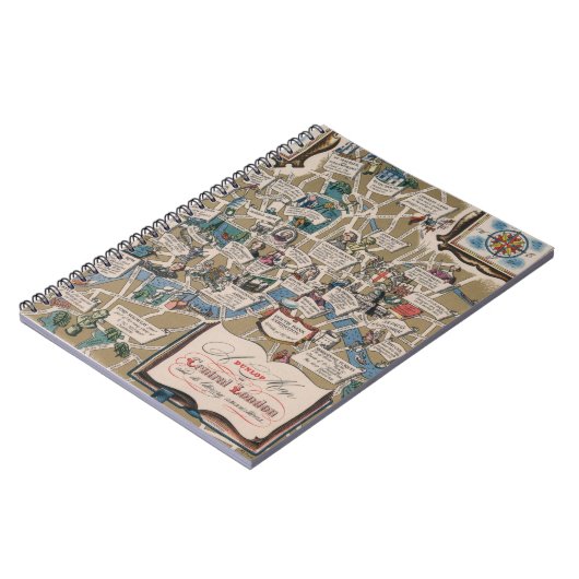 Dunlop map - Literary Landmarks of Central London Notitieboek (Linkerzijde)