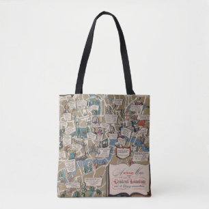 Dunlop map - Literary Landmarks of Central London Tote Bag
