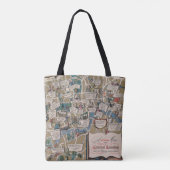 Dunlop map - Literary Landmarks of Central London Tote Bag (Achterkant)