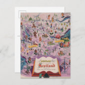 Dunlop Map of Central Scotland Briefkaart (Voorkant / Achterkant)