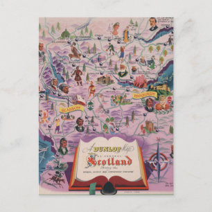 Dunlop Map of Central Scotland Briefkaart