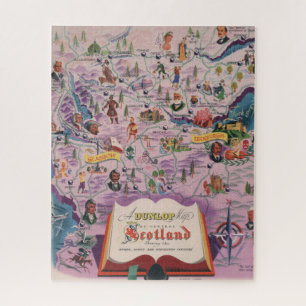 Dunlop Map of Central Scotland Legpuzzel