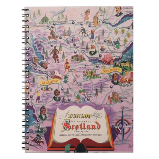 Dunlop Map of Central Scotland Notitieboek (Voorkant)