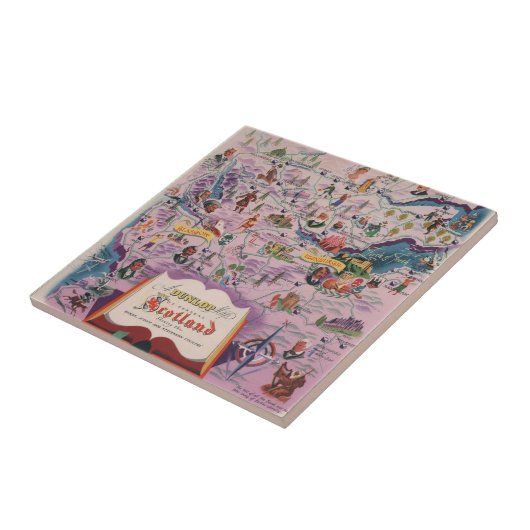 Dunlop Map of Central Scotland Tegeltje (Zijkant)