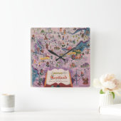 Dunlop Map of Central Scotland Vierkante Klok (Huis)