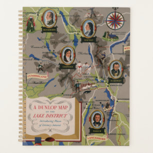 Dunlop Map of Lake District, Engeland Planner