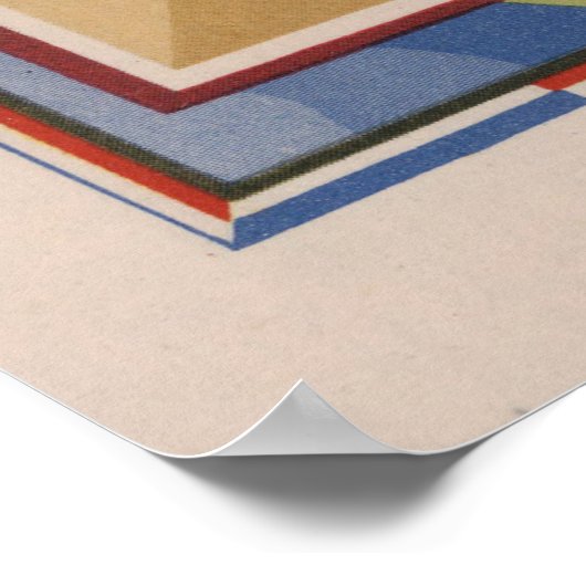 Dunlop Map of Lake District, Engeland Poster (Hoek)