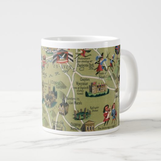 Dunlop Map of Shakespeare Country, Engeland Grote Koffiekop (Voorkant rechts)