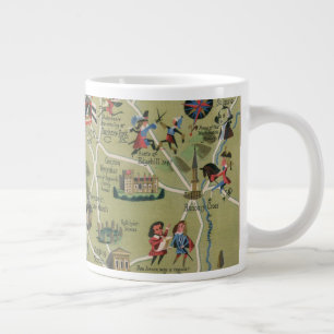 Dunlop Map of Shakespeare Country, Engeland Grote Koffiekop