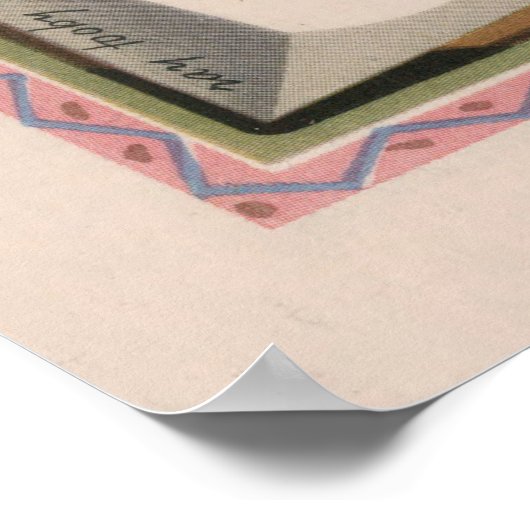 Dunlop Map of Shakespeare Country, Engeland Poster (Hoek)