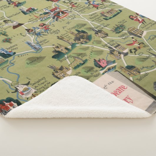 Dunlop Map of Shakespeare Country, Engeland Sherpa Deken (3/4)