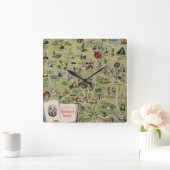 Dunlop Map of Shakespeare Country, Engeland Vierkante Klok (Huis)