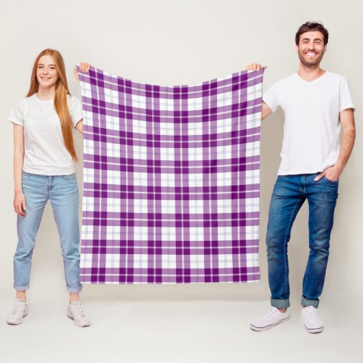 Dunlop Schotse ruit Fleece Deken (In situ)