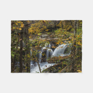 Dunloup Creek Falls West Virginia Fleece Deken