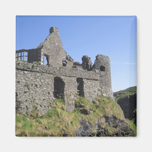 Dunluce Castle bij Bushmills en Portrush, 3 Magneet (Voorkant)